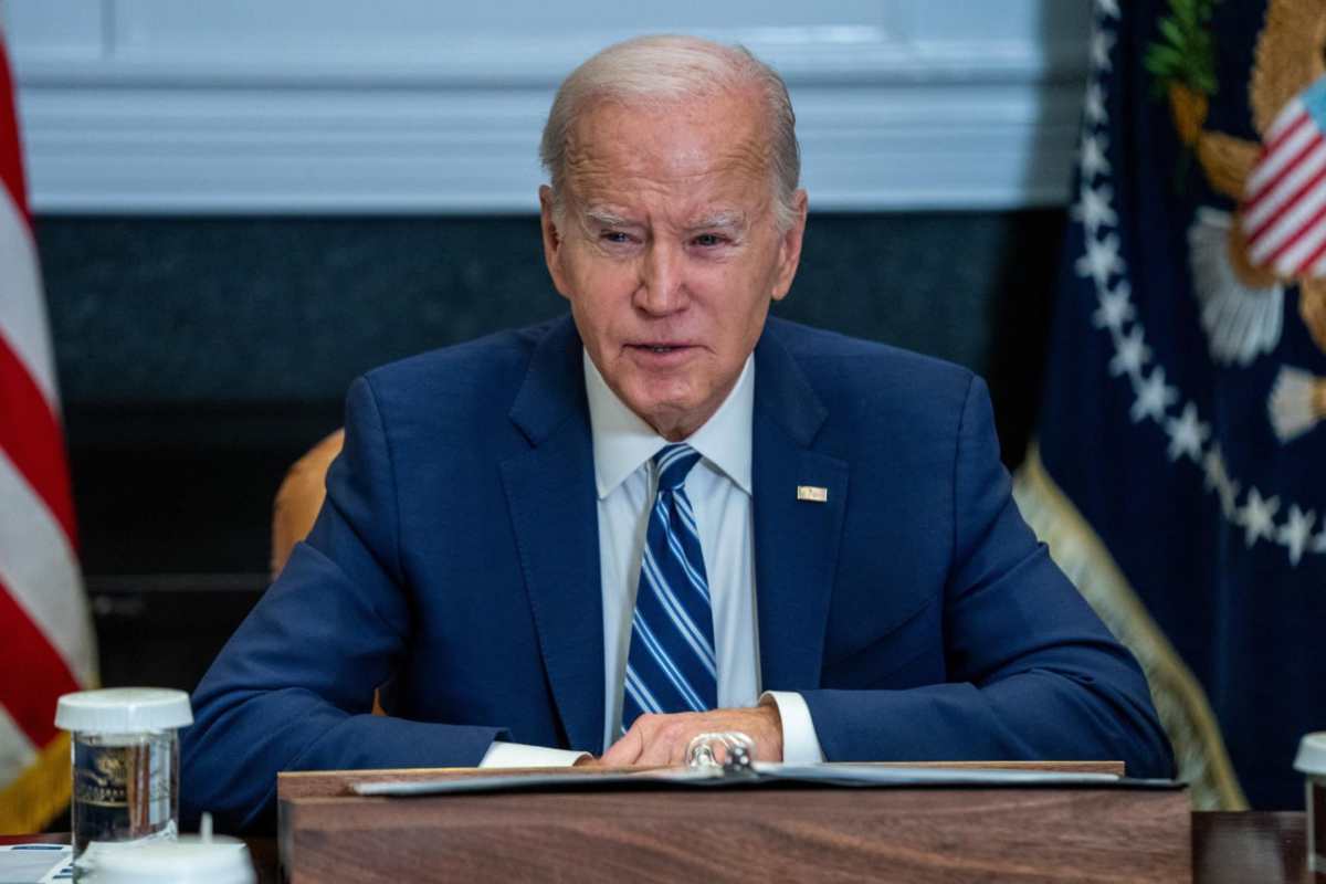 Il presidente degli Stati Uniti Joe Biden nello Studio Ovale