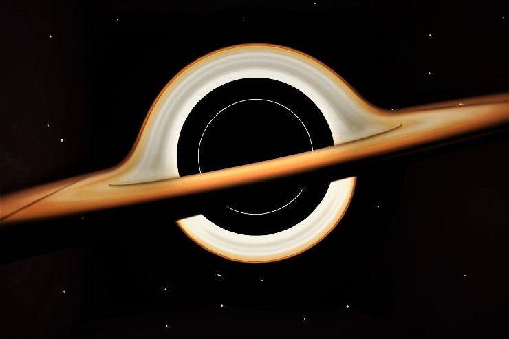 Rappresentazione grafica del disco di accrescimento di un buco nero